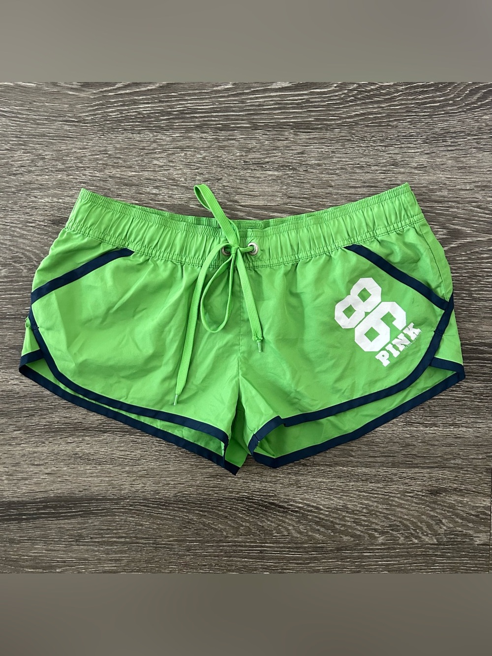 Vintage Y2K Victorias Secret PINK 86 Athletic Micro Mini Shorts S Green Athletic